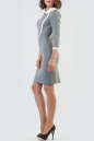 Офисное платье футляр серого цвета 1829-1.47 No1|интернет-магазин vvlen.com