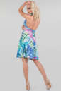 Летнее платье с открытой спиной сиреневого с голубым цвета 1325.33 No2|интернет-магазин vvlen.com