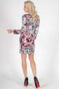 Повседневное платье с юбкой тюльпан серого с розовым цвета 1728.33 No3|интернет-магазин vvlen.com