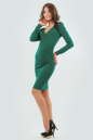 Коктейльное платье футляр темно-зеленого цвета 406.47 No1|интернет-магазин vvlen.com