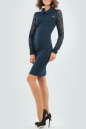 Офисное платье футляр темно-синего цвета 2166.47 No1|интернет-магазин vvlen.com