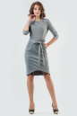 Офисное платье футляр серого цвета 2579.47 No1|интернет-магазин vvlen.com