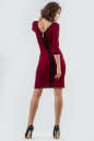 Повседневное платье футляр вишневого цвета 2581.47|интернет-магазин vvlen.com