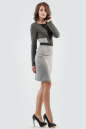 Офисное платье футляр серого цвета 2175.41 No1|интернет-магазин vvlen.com