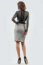 Офисное платье футляр серого цвета 2175.41 No2|интернет-магазин vvlen.com