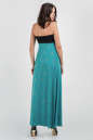 Вечернее платье с расклешённой юбкой бирюзового цвета 735.6 No2|интернет-магазин vvlen.com
