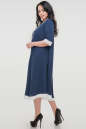 Летнее платье трапеция синего цвета 2823.102 No1|интернет-магазин vvlen.com