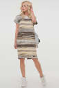 Летнее платье  мешок коричнево-желтого тона цвета 2794-2.17|интернет-магазин vvlen.com