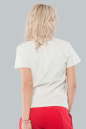 Женская футболка молочного цвета с принтом в цветочек No2|интернет-магазин vvlen.com