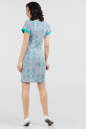 Летнее платье футляр мятный с сиреневым цвета 2036.17-73 No2|интернет-магазин vvlen.com