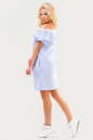 Повседневное платье трапеция голубой полоски цвета 2563-1.93 No2|интернет-магазин vvlen.com
