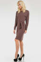 Офисное платье футляр коричневого цвета 2098.56|интернет-магазин vvlen.com