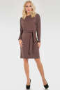Офисное платье футляр коричневого цвета 2098.56 No1|интернет-магазин vvlen.com