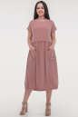 Летнее платье с пышной юбкой темно-розового цвета 2836.116 No0|интернет-магазин vvlen.com