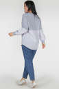 Блуза голубого цвета 301 No2|интернет-магазин vvlen.com