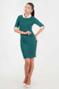 Офисное платье футляр зеленого цвета 1620.14 No1|интернет-магазин vvlen.com