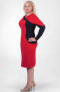 Платье футляр красного с синим цвета 2339 .85  No2|интернет-магазин vvlen.com