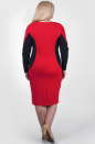 Платье футляр красного с синим цвета 2339 .85  No3|интернет-магазин vvlen.com