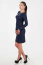 Офисное платье футляр синего в горох цвета 1147.85 No2|интернет-магазин vvlen.com