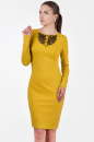 Офисное платье футляр желтого цвета 1147.85|интернет-магазин vvlen.com