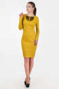 Офисное платье футляр желтого цвета 1147.85 No1|интернет-магазин vvlen.com