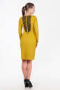 Офисное платье футляр желтого цвета 1147.85 No3|интернет-магазин vvlen.com
