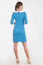 Офисное платье футляр голубого с белым цвета 2167.85 No3|интернет-магазин vvlen.com