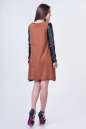 Повседневное платье футляр светло-коричневого цвета 2345.86 No3|интернет-магазин vvlen.com
