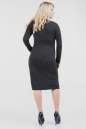 Платье футляр серого с черным цвета 1660.40  No2|интернет-магазин vvlen.com