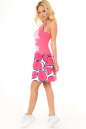 Летнее платье с пышной юбкой розового тона цвета 765.17 No2|интернет-магазин vvlen.com