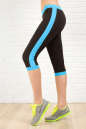 Бриджи для фитнеса черного с голубым цвета 2313.67|интернет-магазин vvlen.com