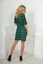 Коктейльное платье трапеция темно-зеленого цвета 2525.12 No3|интернет-магазин vvlen.com