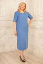 Платье  мешок голубого с белым цвета 2328.81  No0|интернет-магазин vvlen.com