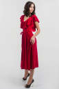 Вечернее платье с расклешённой юбкой красного цвета 2465.26 No1|интернет-магазин vvlen.com