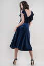 Вечернее платье с расклешённой юбкой синего цвета 2465.26 No3|интернет-магазин vvlen.com