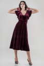 Вечернее платье с расклешённой юбкой лилового цвета 2465.26 No1|интернет-магазин vvlen.com