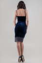 Коктейльное платье-комбинация синего цвета 2628.26 No2|интернет-магазин vvlen.com