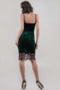 Коктейльное платье-комбинация темно-зеленого цвета 2628.26 No3|интернет-магазин vvlen.com