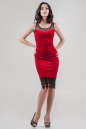 Коктейльное платье футляр красного цвета 2641.26 No0|интернет-магазин vvlen.com