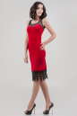 Коктейльное платье футляр красного цвета 2641.26 No1|интернет-магазин vvlen.com