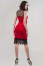Коктейльное платье футляр красного цвета 2641.26 No2|интернет-магазин vvlen.com