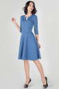 Повседневное платье с расклешённой юбкой джинса цвета 2661.47 No1|интернет-магазин vvlen.com