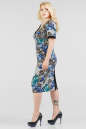 Летнее платье футляр синего тона цвета 1088.17 No1|интернет-магазин vvlen.com