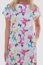 Летнее платье с юбкой тюльпан белого с малиновым цвета 2832.9 No1|интернет-магазин vvlen.com