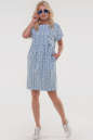 Летнее платье с юбкой тюльпан голубого с белым цвета 2832.81 No0|интернет-магазин vvlen.com