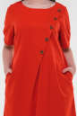 Летнее платье трапеция красного цвета 2829.81 No2|интернет-магазин vvlen.com