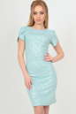 Летнее платье футляр мятного цвета 2504-3.89|интернет-магазин vvlen.com