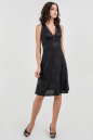 Коктейльное платье с расклешённой юбкой черного цвета 427.6|интернет-магазин vvlen.com