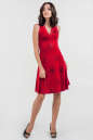 Коктейльное платье с расклешённой юбкой красного цвета 427.6 No0|интернет-магазин vvlen.com