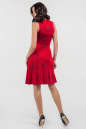 Коктейльное платье с расклешённой юбкой красного цвета 427.6 No2|интернет-магазин vvlen.com